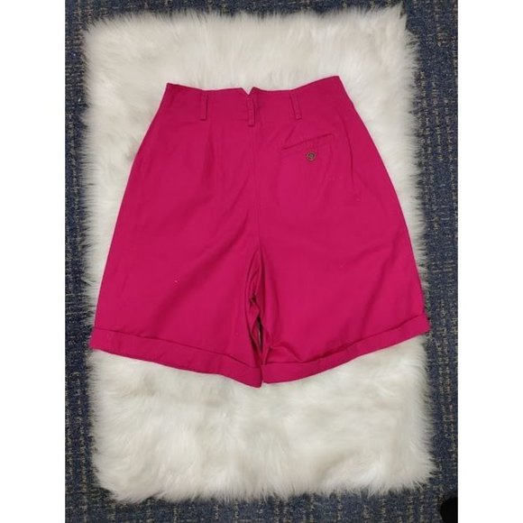 Vintage 90's CHAUS Sport High Waisted Pleat Front Casual Shorts 10 - Picture 3 of 12
